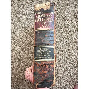 Antique 1908 Chadman's Cyclopedia of Law Vol. VIII leatherbound hardcover book